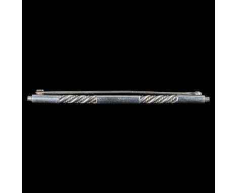GEORG JENSEN & WENDEL A/S - an Art Deco Danish sterling silver bar brooch, designed by Henry Pilstrup, model no. 57, alternat