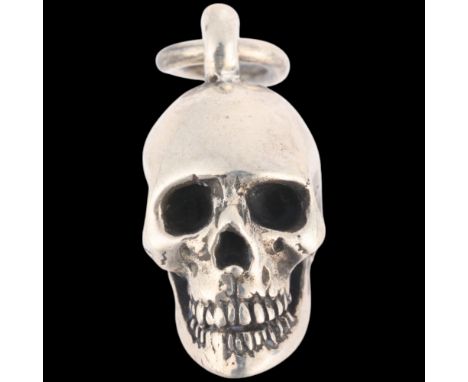 THE GREAT FROG - a sterling silver 'Small Anatomical Skull' pendant, London 2022, 18.2mm, 5.2g, RRP £95 . Condition Report:No