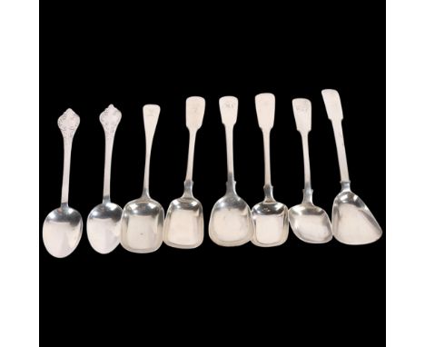 Various silver spoons, including pair of Britannia Standard examples, Scottish Provincial examples, etc, 6.5oz total . Condit