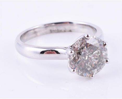 
	
		A diamond single stone ring, the brilliant cut diamond, estimated to weigh approximately 2.10 carats, claw set on an 18 