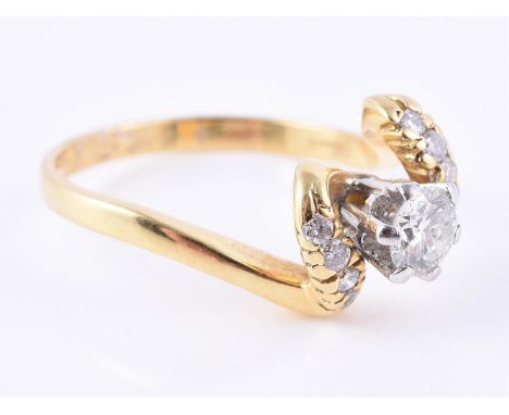 
	
		A diamond single stone ring, the brilliant cut diamond, spread gauge estimated to weigh 0.35 carats, claw set above bril