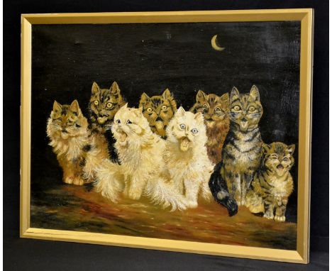 Follower of Louis Wain, (early 20th century)
Cats Chorus
oil on canvas, 68cm x 51cm