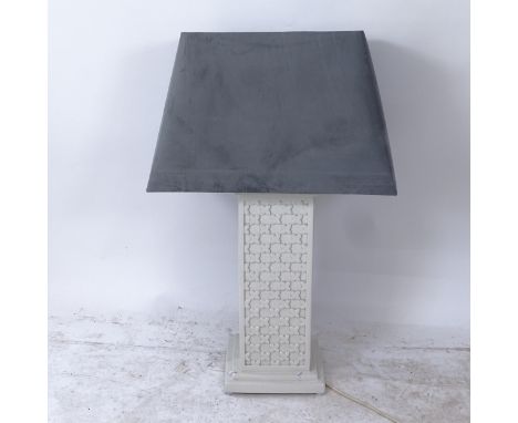 A white ceramic table lamp, by Casa Pupo of London, height overall 92cm 