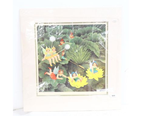 Beryl Cook, colour print, pixies, limited edition no. 189/650, pencil signed, mounted, image 41cm x 41cm 