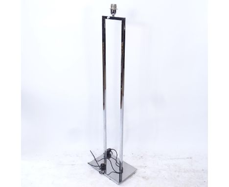 A Heathfield Lighting standard lamp with chrome finish, height to fitting 132cm 