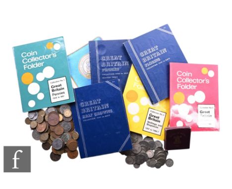 Victoria to Elizabeth ll - Various half crowns, shillings and sixpences, including Whitman folders and other cased coinage, w