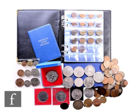 George V to Elizabeth II - A 1977 Silver Jubilee crown, another in silver pendant mount, a 1937 crown, various nickel and cop