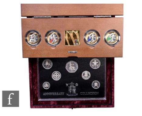 Elizabeth II - A Royal Mint 1996 silver proof Anniversary collection and a 2002 Commonwealth Games silver Piedfort collection