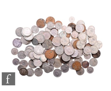 Victoria to George VI - Various half crowns, florins, shillings and nickel and copper coinage, weighable silver 442g. (qty)
