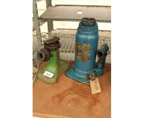 TWO SMALL VINTAGE BOTTLE JACKS 