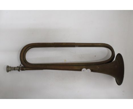A VINTAGE COPPER BUGLE 