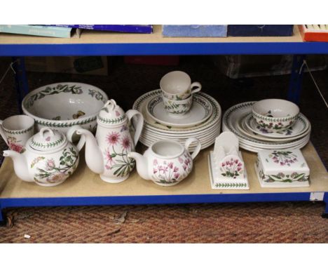 A LARGE QUANTITY OF PORTMEIRION TO INCLUDE TEAPOT, COFFEE POT, CUPS, PLATES, ETC, - MOST A/F 