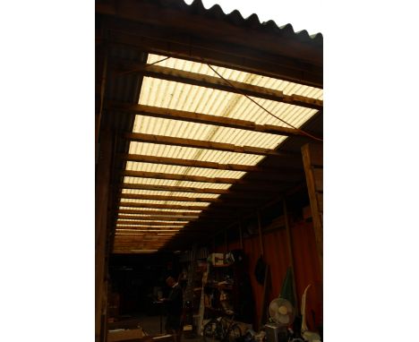 A LARGE QUANTITY OF ROOFING MATERIALS TO INCLUDE APPROXIMATELY 80 x 4.2M LENGTHS OF 3 1/2 X 1 1/2 TIMBER, APPROXIMATELY 40 x 