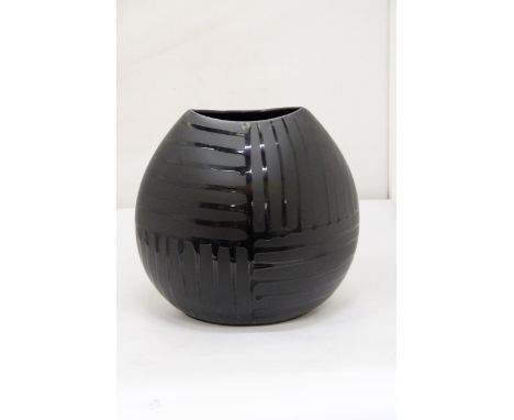 A LARGE POOLE POTTERY PURSE VASE - APPROX 27 CM 