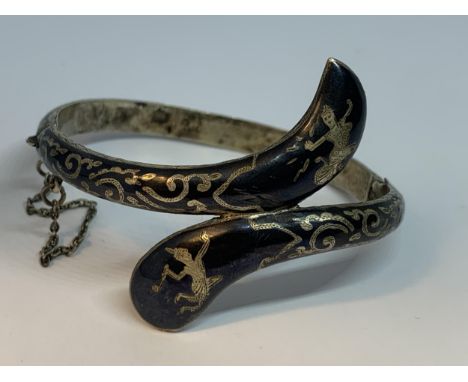 A SIAM SILVER BANGLE 