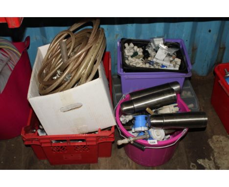 ABN ASSORTMENT OF PUB CELLAR ITEMS TO INCLUDE PUMPS, FITTINGS AND PIPE WORK ETC 