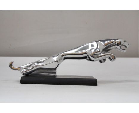 A CHROME JAGUAR CAR MASCOT 