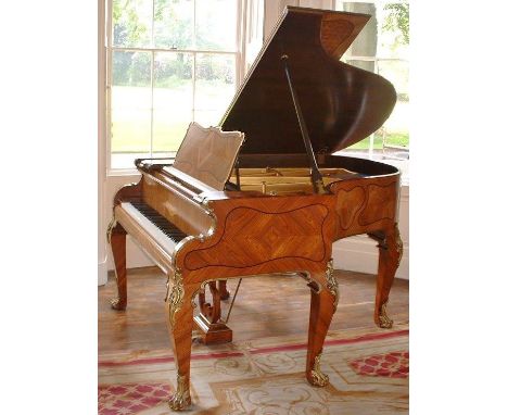 Richard Lipp & Sohn (c1908)A 6ft grand piano in a fine kingwood, parquetry, ebony strung and gilt metal mounted Art Case, rai