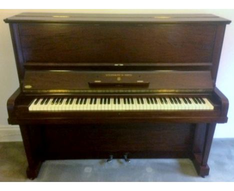 Steinway (c1936)A Model K upright piano in a mahogany case.  AMENDMENT Is a Model V.