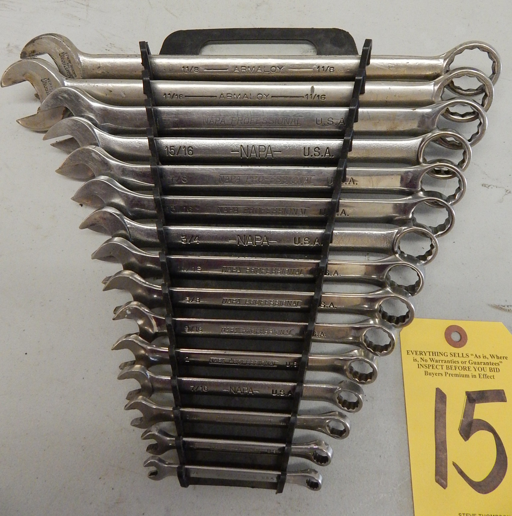 NAPA Open & Box End Wrench Set, 1/4"11/8"