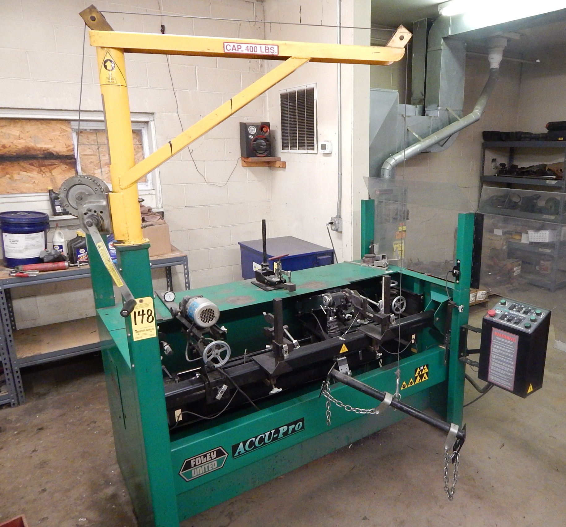 Foley United AccuPro 630 Spin Relief Grinder, SN 99K6301370, Operator