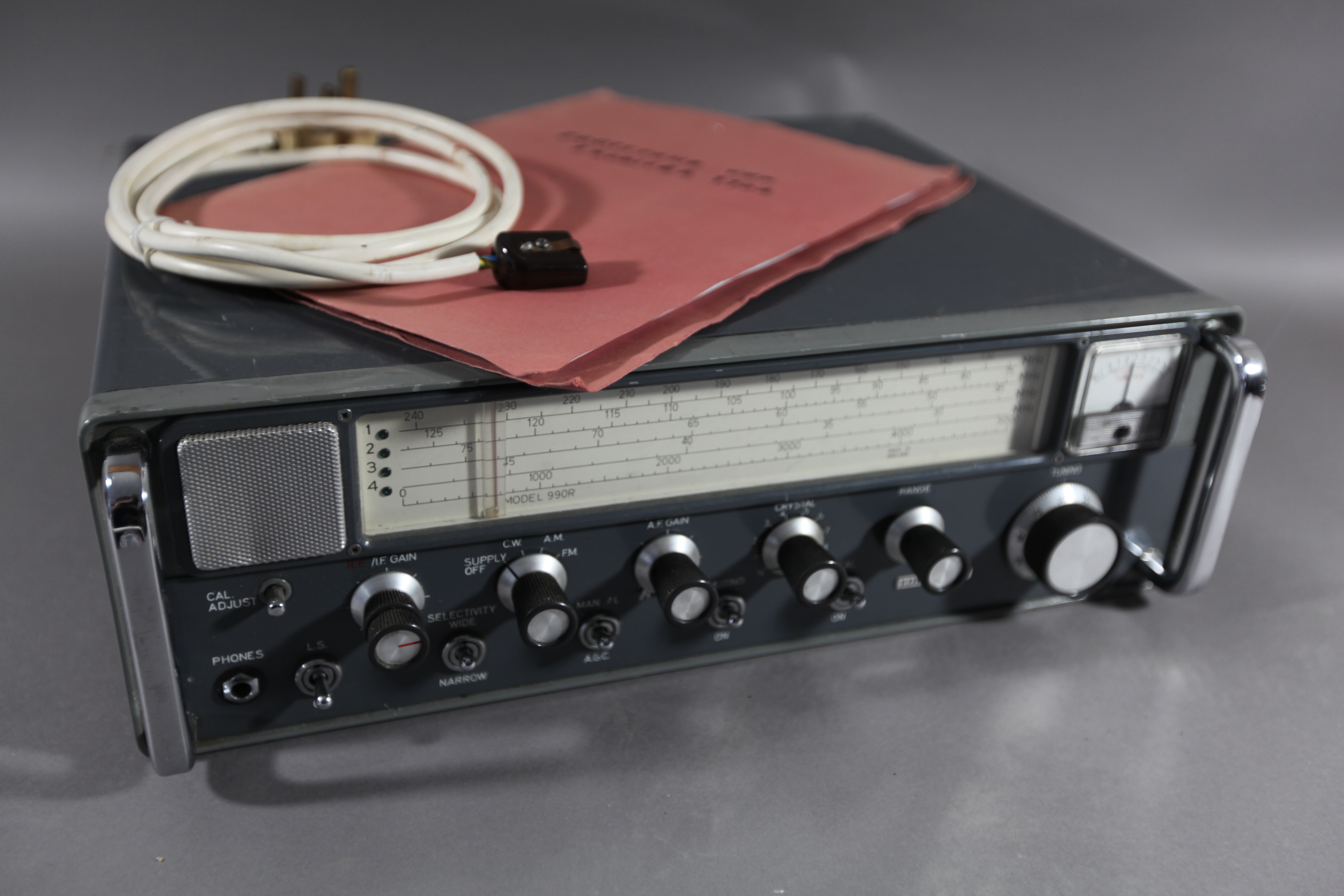 Eddystone VHF Receiver model 990R with manual and mains lead