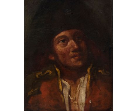 Circle of EUGENIO LUCAS VELAZQUEZ (Madrid, 1817 - 1870), mid-19th century."El chispero".Oil on canvas.Information papers on t