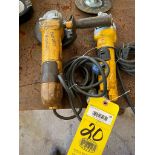 LOT OF ELECTRIC GRINDERS, DEWALT, 4 1/2"