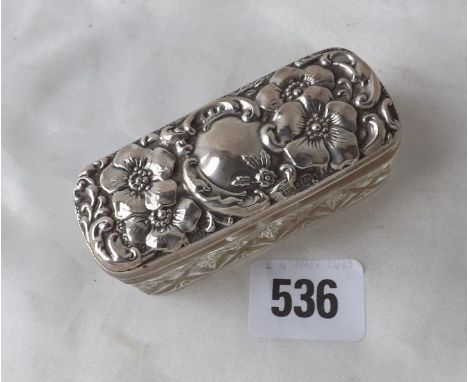 Pin jar leaf embossed cover 2.5" wide B'ham 1915 by  BP &amp; DC        