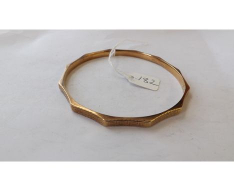 Large 9ct slave bangle 15g      