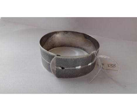 Wide sterling belt style bangle 28g     