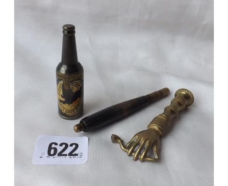 Brass pipe tamp etc.       