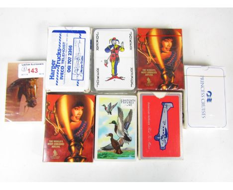 Eight packs of playing cards