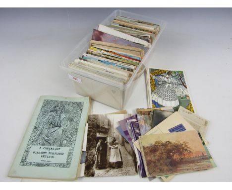 A quantity of vintage postcards with a foreign theme