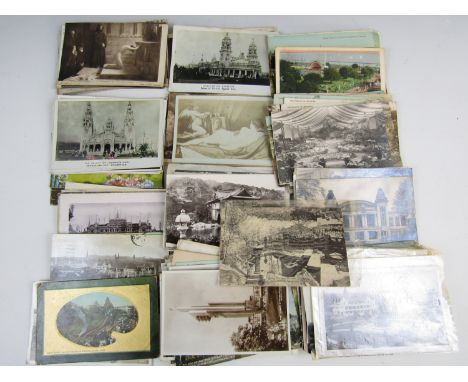 A quantity of vintage postcards depicting Empire and National Exhibitions etc