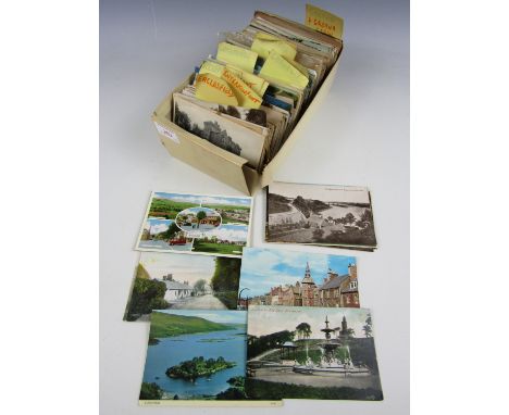 A quantity of vintage postcards depicting Scotland and The Borders