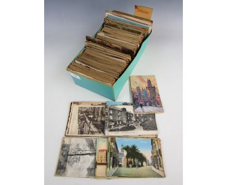 A quantity of vintage postcards depicting foreign countries