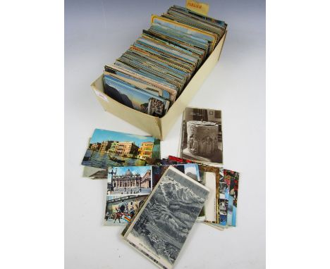 A quantity of vintage postcards with a foreign theme