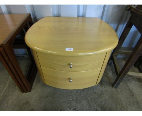 A light beech lamp table