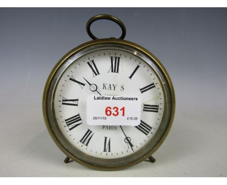 A brass Kays Ltd of Paris clock (a/f)