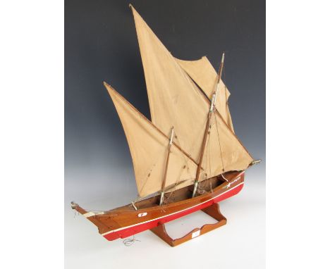 A hand built scale model of a yacht