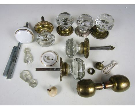 Vintage glass door handles etc