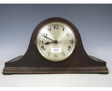 A Napoleon hat mantel clock