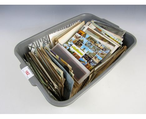A quantity of vintage postcards including Africa, advertising and world travel etc