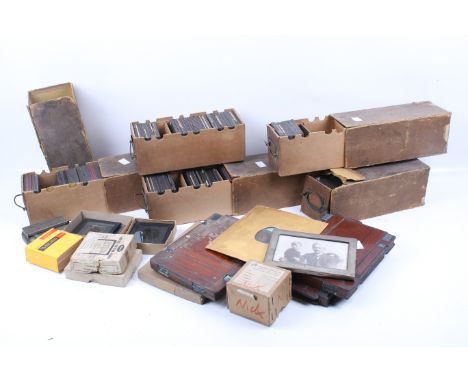 A collection of approximately 300 magic lantern glass slides.  To include India, Holy land, Spain, Italy and the UK, etc. 
