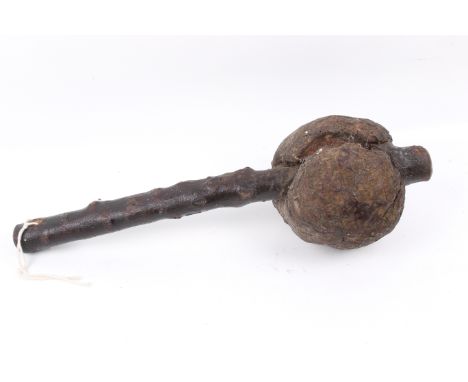 Irish blackthorn shillelagh stick club. 43cm long.