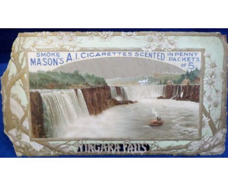 Tobacco issue, Mason's, die-cut, hold-to-the light advertising card, 'Smoke Mason's A1 Cigarettes Scented in Penny Packets of