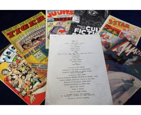 Batman and Comics, Original 28 page June 1989 Warner Bros Batman film resume outlining the Director, Producer, Cast etc and e