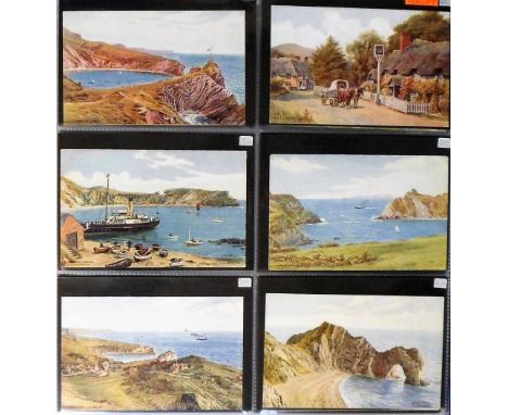 Postcards, a good collection in modern album of approx 390 illustrated UK topographical cards by A R Quinton. Arranged by cou