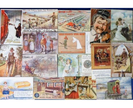 Postcards, Advertising, a collection of 16 UK product advertising cards inc. Boades Tools (3), Hamel &amp; Co Wood Engravers 